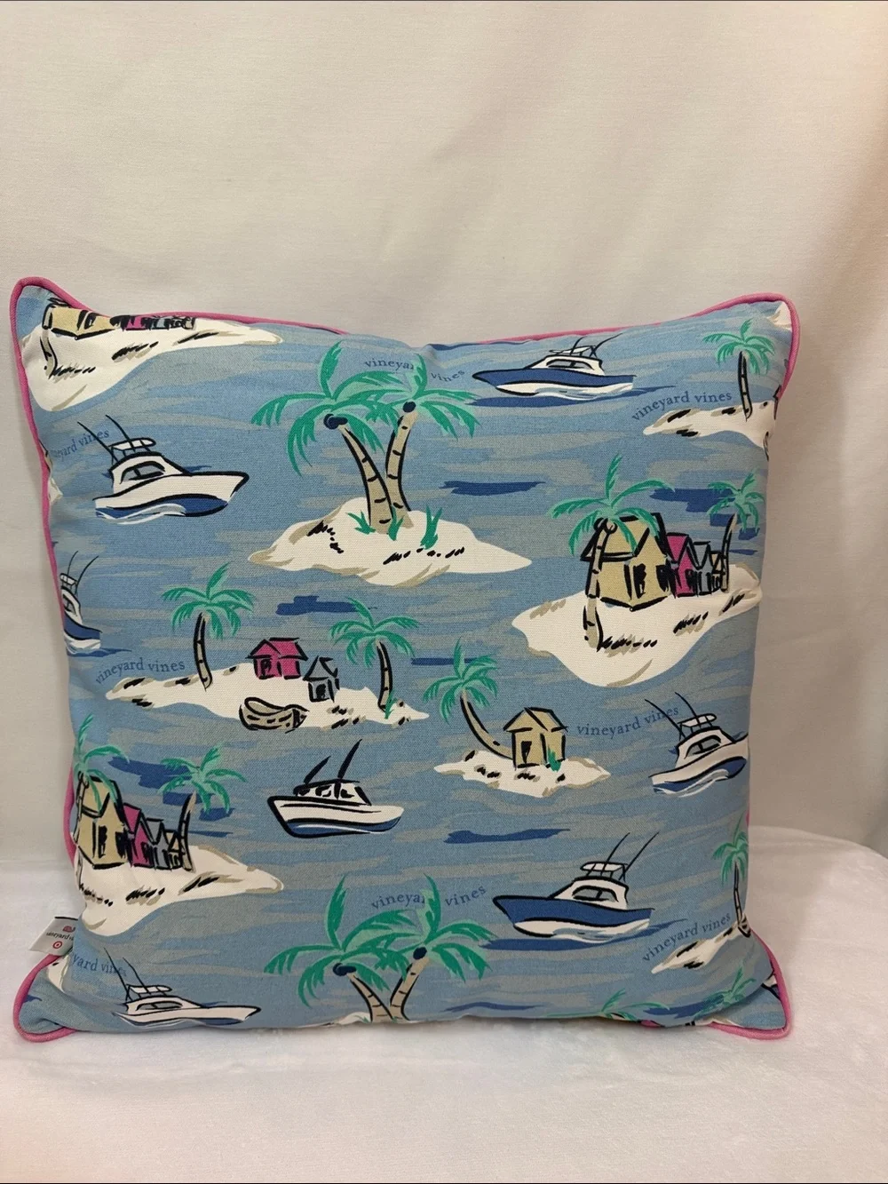 Vineyard Vines For Target Tropical Island Print Accent Pillow